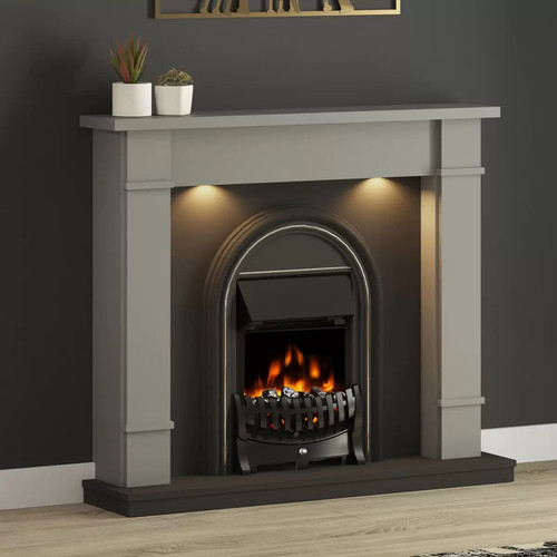 Electric fireplace suite grey - electric,