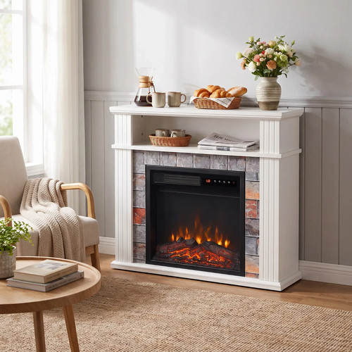 Electric fireplace suite unit - fireplace,
