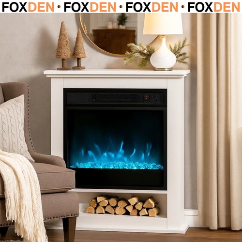 Electric fireplace suite white - electric,
