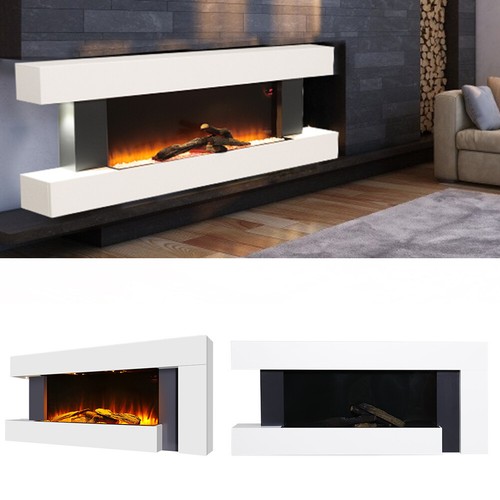 White fireplace suite - suite, surround