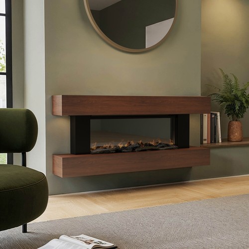 Walnut wall mounted electric - walnut, wall-mounted